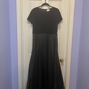 Black Velvet and Chiffon Performance Gown